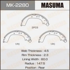 MK-2280 MASUMA Комплект гальмівних колодок