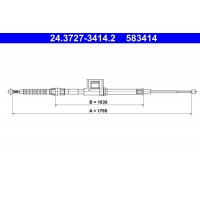 24.3727-3414.2 ATE Тросик, cтояночный тормоз