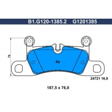 B1.G120-1385.2 GALFER Комплект гальмівних колодок дисковий гальм