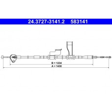 24.3727-3141.2 ATE Тросик, cтояночный тормоз