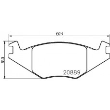 MDB1273 MINTEX КомплеК т гальмівних колодок, дискове гальмо