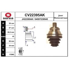 CV22395AK EAI Шарнирный комплект, Привідний вал