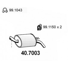 40.7003 ASSO Глушник вихлопних газів кінцевий