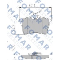 FO 935781 FOMAR Friction Комплект гальмівних колодок дисковий гальм