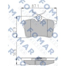 FO 935781 FOMAR Friction Комплект гальмівних колодок дисковий гальм