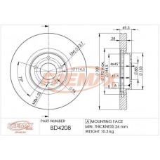 BD4208 FREMAX BRAKE DISC HIGH CARBON
