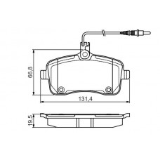 0 986 495 091 BOSCH Комплект гальмівних колодок дисковий гальм