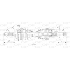 DRS6194.00 OPEN PARTS Привідний вал