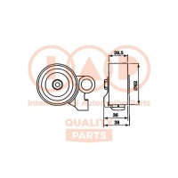 127-17054 IAP QUALITY PARTS Натяжний ролик ремінь ГРМ