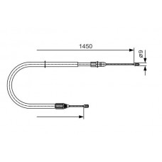 1 987 482 040 BOSCH Тросик, cтояночный тормоз