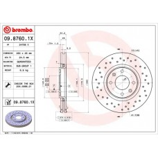 09.8760.1X BREMBO Гальмівний диск