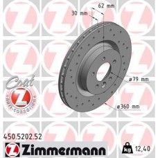 450.5202.52 ZIMMERMANN Гальмівний диск