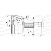 CVJ5239.10 OPEN PARTS Шарнирный комплект, Привідний вал