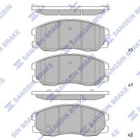 SP1204 Hi-Q Комплект гальмівних колодок дисковий гальм