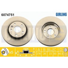 6074751 GIRLING Гальмівний диск