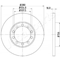 DP-0314 JAPANPARTS Гальмівний диск