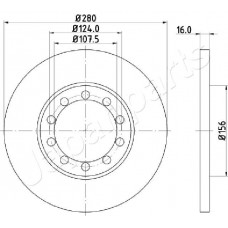 DP-0314 JAPANPARTS Гальмівний диск