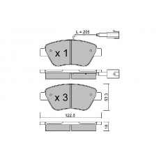 BPPE-1007 AISIN КомплеК т гальмівних колодок, дискове гальмо