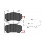 KBP-6581 KAVO PARTS Комплект гальмівних колодок дисковий гальм