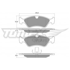 TX 12-98 TOMEX Brakes Комплект гальмівних колодок дисковий гальм