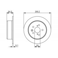 0 986 479 336 BOSCH Гальмівний диск