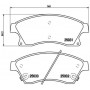 P 59 076 BREMBO Комплект гальмівних колодок дисковий гальм