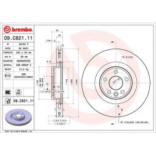 09.C821.11 BREMBO Гальмівний диск