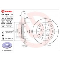 09.A818.11 BREMBO Гальмівний диск