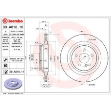 09.A818.11 BREMBO Гальмівний диск
