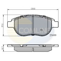 CBP01038 COMLINE КомплеК т гальмівних колодок, дискове гальмо