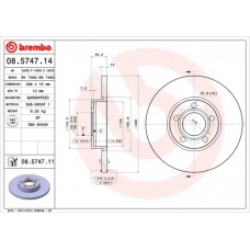 08.5747.11 BREMBO Гальмівний диск