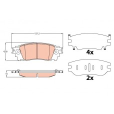 GDB4459 TRW Комплект гальмівних колодок дисковий гальм