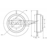 TX 73-88 TOMEX Brakes Гальмівний диск