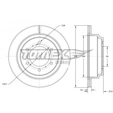 TX 73-88 TOMEX Brakes Гальмівний диск