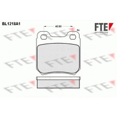 BL1218A1 FTE Комплект гальмівних колодок дисковий гальм