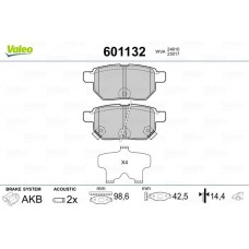 601132 VALEO Комплект гальмівних колодок дисковий гальм