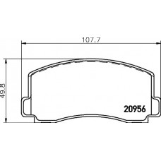 8DB 355 030-001 HELLA PAGID Комплект гальмівних колодок дисковий гальм