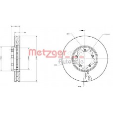 6110745 METZGER Гальмівний диск