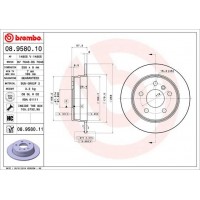 08.9580.10 BREMBO Гальмівний диск
