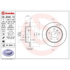 08.9580.11 BREMBO Гальмівний диск