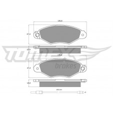 TX 11-751 TOMEX Brakes КомплеК т гальмівних колодок, дискове гальмо