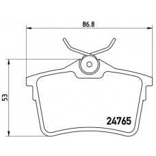 P 61 084 BREMBO Комплект гальмівних колодок дисковий гальм