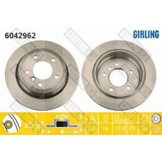 6042962 GIRLING Гальмівний диск