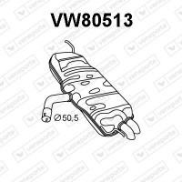 VW80513 VENEPORTE Глушник вихлопних газів кінцевий