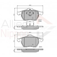 ADB01092 COMLINE Комплект гальмівних колодок дисковий гальм