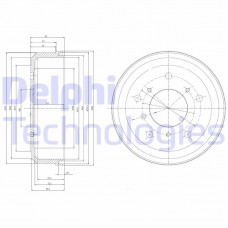 BF166 DELPHI Гальмівний барабан