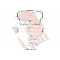 RB1853 R BRAKE Комплект гальмівних колодок дисковий гальм