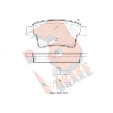 RB1853 R BRAKE Комплект гальмівних колодок дисковий гальм