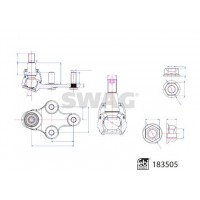 33 10 8997 SWAG Шарнір незалежної підвіски поворотного важеля