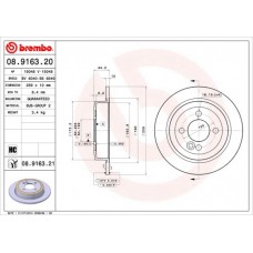 08.9163.21 BREMBO Гальмівний диск